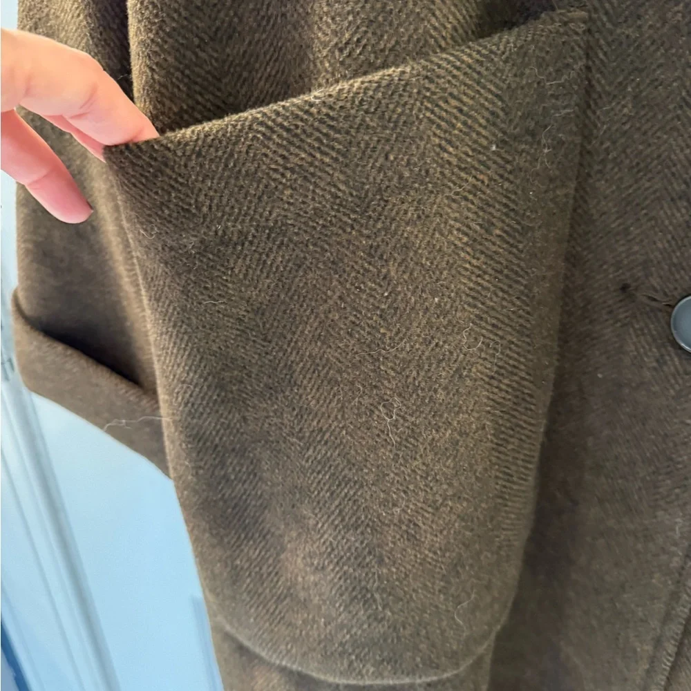 Levi Strauss brown wool blend oversized overcoat - Picture 5 of 9
